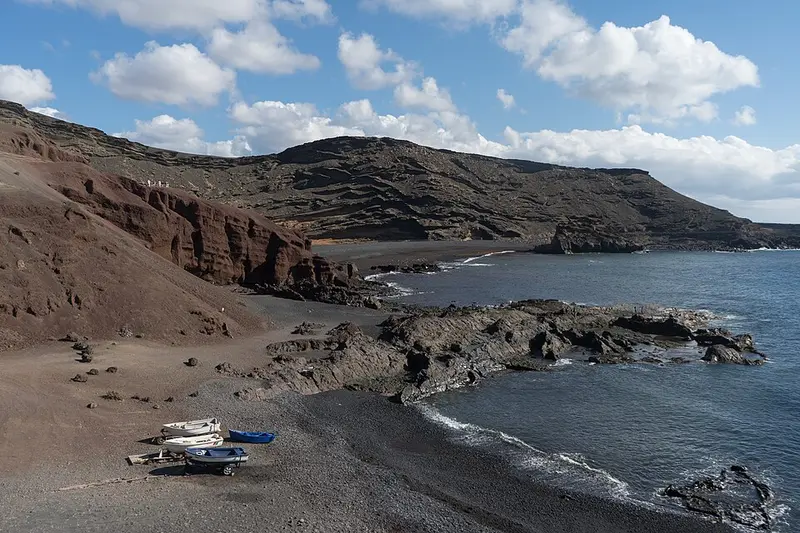 Playa de El Golfo, en Yaiza (Lanzarote)