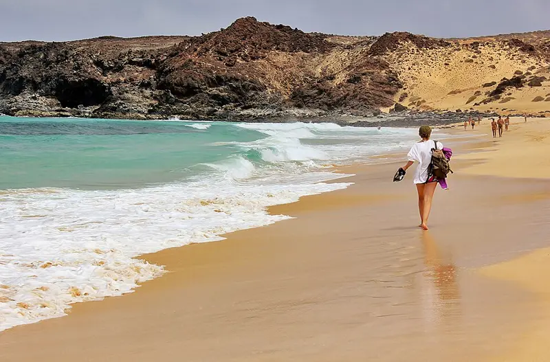 Playa de las Conchas, en Caleta de Sebo (La Graciosa)